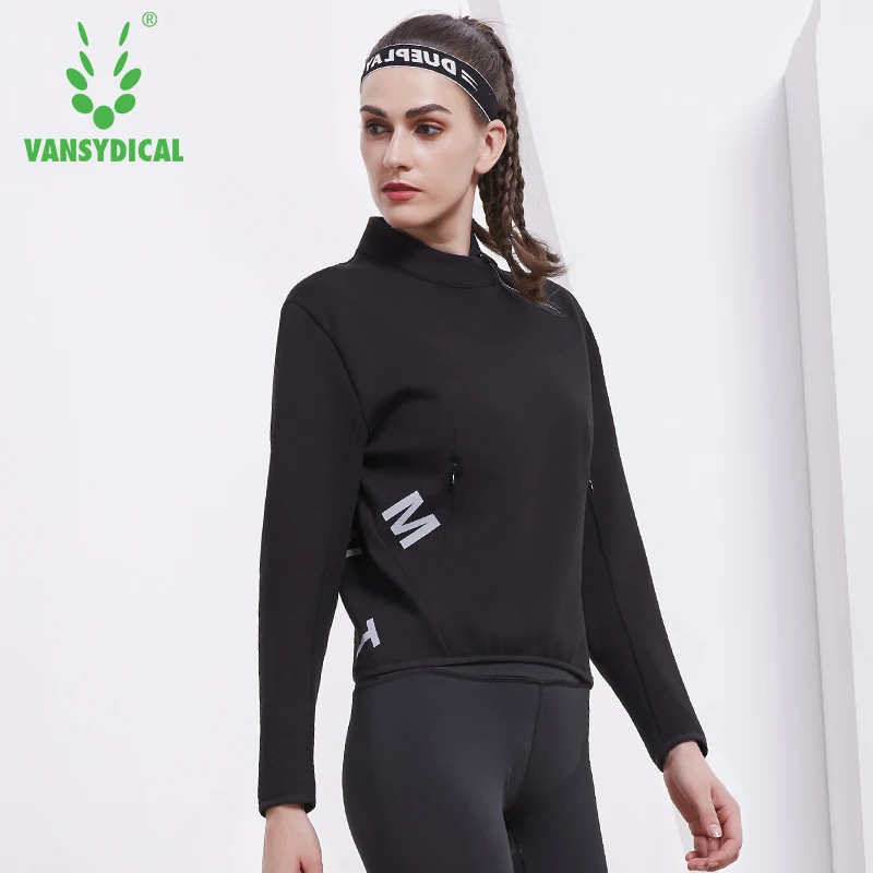 Vansydical осенне-зимние спортивные топы для бега и йоги женский тонкий пуловер с