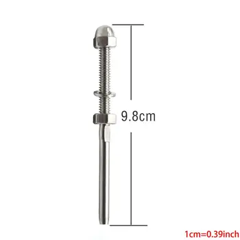 18 Pcs Stainless Threaded Terminal Stud End Fitting for 1/8 Cable Deck Railing Hand Swage T316 Marine Grade 3-7/8 inch
18 Pcs Stainless Threaded Terminal Stud End Fitting for 1/8 Cable Deck Railing Hand Swage T316 Marine Grade 3-7/8 inch