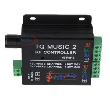 LED DC12-24V 18A RGB Music Controller RF Remote Intelligent Sonic Sensitivity Led Backlig
LED DC12-24V 18A RGB Music Controller RF Remote Intelligent Sonic Sensitivity Led Backlig