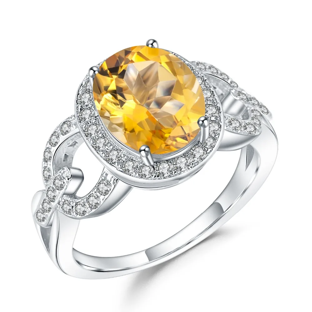 GEM'S BALLET Luxury 2.60Ct Oval Natural Citrine Gemstone Ring Real 925 Sterling Silver Engagement Rings For Women Fine Jewelry
GEM'S BALLET Luxury 2.60Ct Oval Natural Citrine Gemstone Ring Real 925 Sterling Silver Engagement Rings For Women Fine Jewelry