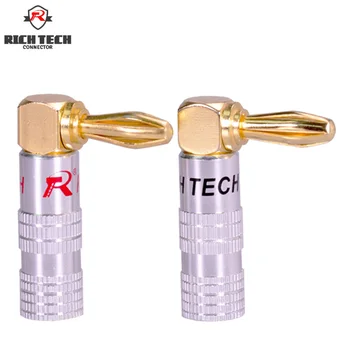 2pcs Right Angle 90 Degree 4mm Banana Plug connector For Audio Video 24K Gold Plated Speaker Banana Jack Connector
2pcs Right Angle 90 Degree 4mm Banana Plug connector For Audio Video 24K Gold Plated Speaker Banana Jack Connector