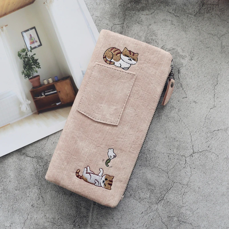 Cute Cartoon Cat Embroidery Women Canvas Wallet Animal Printcute Lady Redit Card Holders Anime Embroider Clip Wallets Girl Purse
Cute Cartoon Cat Embroidery Women Canvas Wallet Animal Printcute Lady Redit Card Holders Anime Embroider Clip Wallets Girl Purse