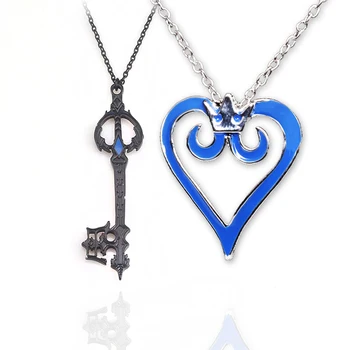 Fashion Jewelry Hot Game Kingdom Hearts Zinc Alloy Pendant Statement Necklace