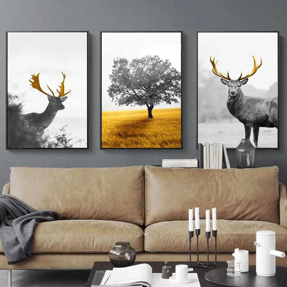 Sika Deer Golden Grassland Tree Landscape Wall Art Canvas Painting Nordic Posters And Prints Wall Pictures For Living Room Decor
Sika Deer Golden Grassland Tree Landscape Wall Art Canvas Painting Nordic Posters And Prints Wall Pictures For Living Room Decor