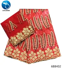 LIULANZHI cotton fabrics embroidery tissu africain brode coton african red bazin riche fabric 5yards nigerian lace 2yards 6B84
LIULANZHI cotton fabrics embroidery tissu africain brode coton african red bazin riche fabric 5yards nigerian lace 2yards 6B84
