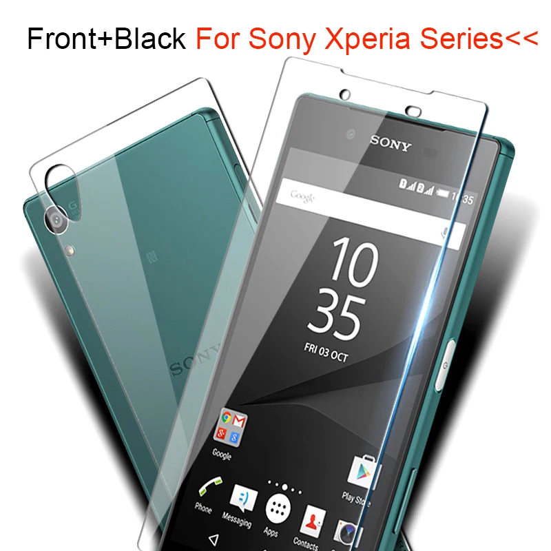 

2pcs Front+Back Tempered Glass For Sony Xperia Z 1 2 3 4 5/Z1 Z3 Z5 mini Plus L39h Z L36h M4 M5 Case Screen Protector Film Cover
