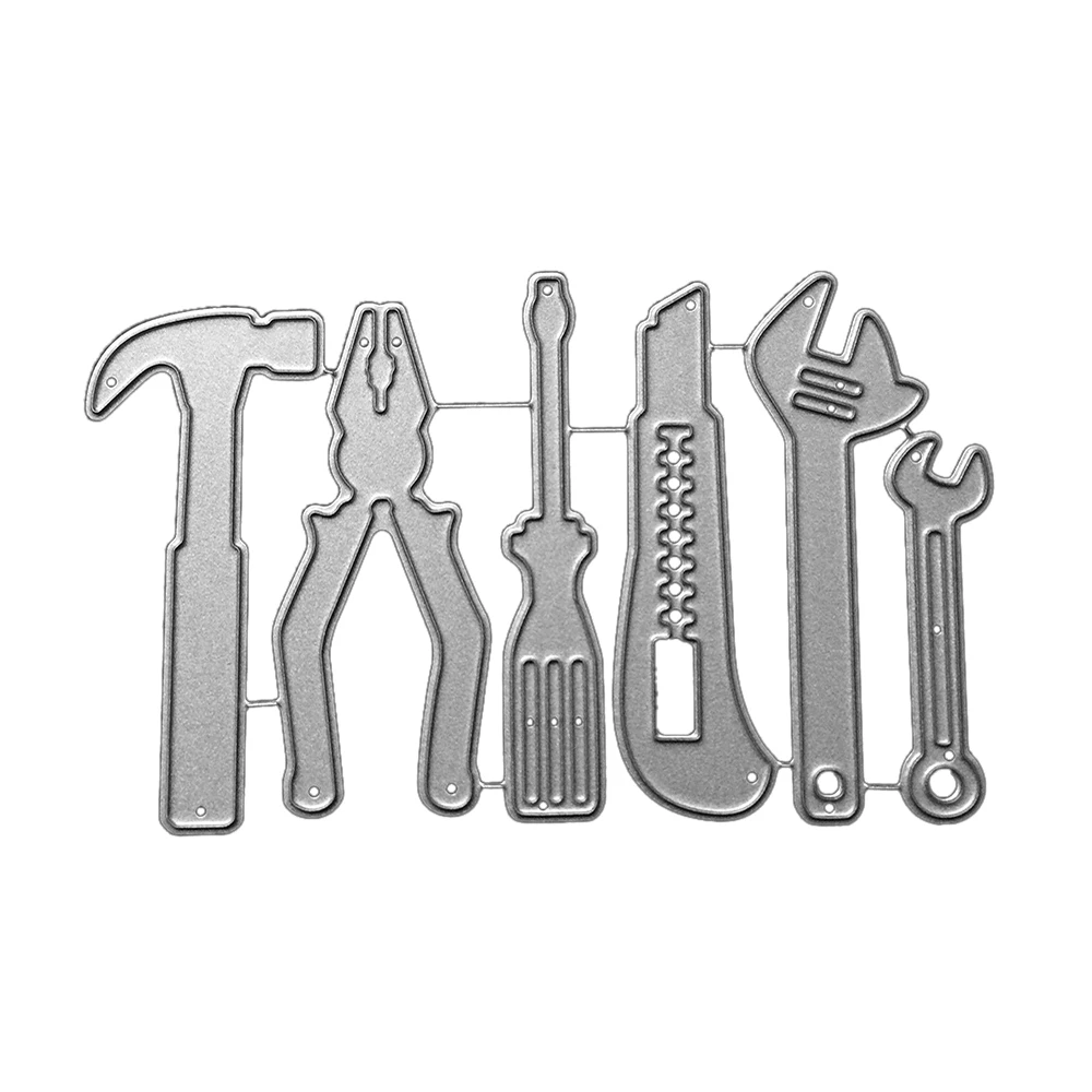 Wrench Hammer Screwdriver Tools Metal Cutting Dies 2018 Scrapbooking Carbon Craft Cut Die Photo Invitation Cards Decoration | Дом и сад