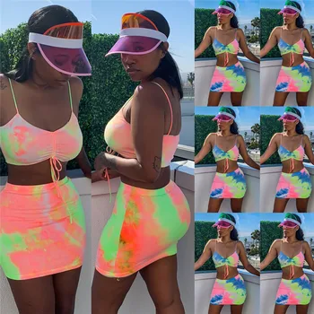 hirigin Women's sets female 2 Piece Two Piece casual short Tops and Skirts Set fashion Bandage beach style ladies Party new
hirigin Women's sets female 2 Piece Two Piece casual short Tops and Skirts Set fashion Bandage beach style ladies Party new