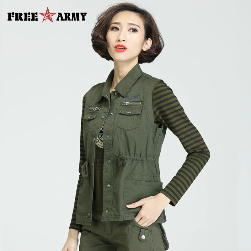 Freearmy Brand Women's Vest Sleeveless Female Military Sleeveless Jacket Coats Plus Size Vests For Ladies Outerwear Coats Women
Freearmy Brand Women's Vest Sleeveless Female Military Sleeveless Jacket Coats Plus Size Vests For Ladies Outerwear Coats Women