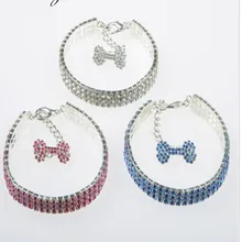 New Arrival Rhinestone Dog Collar Necklace Pet Jewelry Teddy Small Dog For Party Gift