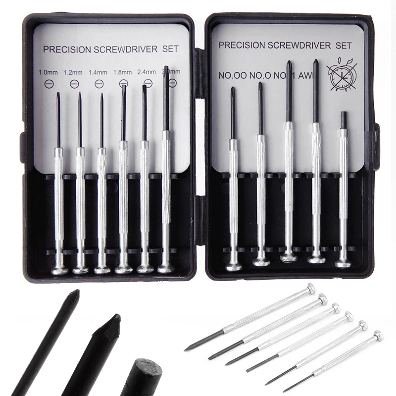 DWZ New 11pcs Micro Precision Screwdriver Set for Watch Jewelry Glasses Repairs Tool