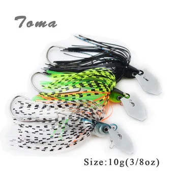 TOMA 3PCS/lot Lead Head Spinner Buzzi Bait Fishing Lures 3/8oz Colors Silicone skirt Spinnerbait Metal Lure With Crank hook
TOMA 3PCS/lot Lead Head Spinner Buzzi Bait Fishing Lures 3/8oz Colors Silicone skirt Spinnerbait Metal Lure With Crank hook