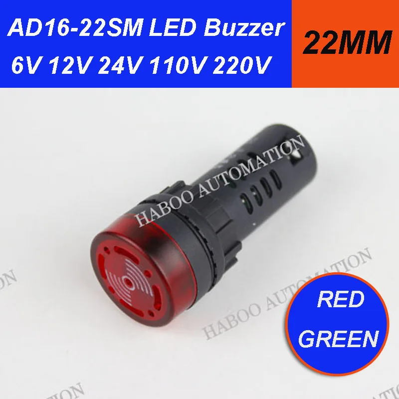 10pcs/ lot 22mm intermittent buzzer with led AD16-22SM Flash Light Red LED Active Buzzer Beep Indicator 6V 12V 24V 220V
10pcs/ lot 22mm intermittent buzzer with led AD16-22SM Flash Light Red LED Active Buzzer Beep Indicator 6V 12V 24V 220V