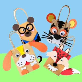 Besegad 4pcs Cartoon Animals DIY Kraft Paper Retail Bags Kit DIY Craft Toy for Children Kid Handmade Devolopment Educational Toy
Besegad 4pcs Cartoon Animals DIY Kraft Paper Retail Bags Kit DIY Craft Toy for Children Kid Handmade Devolopment Educational Toy