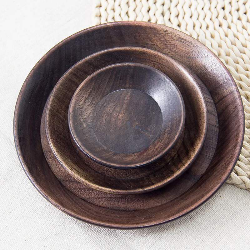 Wooden Bread Fruit Dishes Saucer Tea Tray Pan Plate Dessert Dinner Black Walnut Wood Plates
Wooden Bread Fruit Dishes Saucer Tea Tray Pan Plate Dessert Dinner Black Walnut Wood Plates
