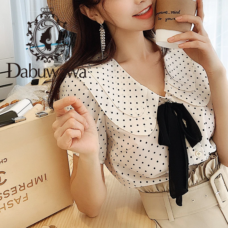 Dabuwawa Summer Polka Dot Shirts 2019 Summer New Women's Girls Double-layer Collar Chiffon Blouse Puff Sleeve Tops DN1BCF010
Dabuwawa Summer Polka Dot Shirts 2019 Summer New Women's Girls Double-layer Collar Chiffon Blouse Puff Sleeve Tops DN1BCF010