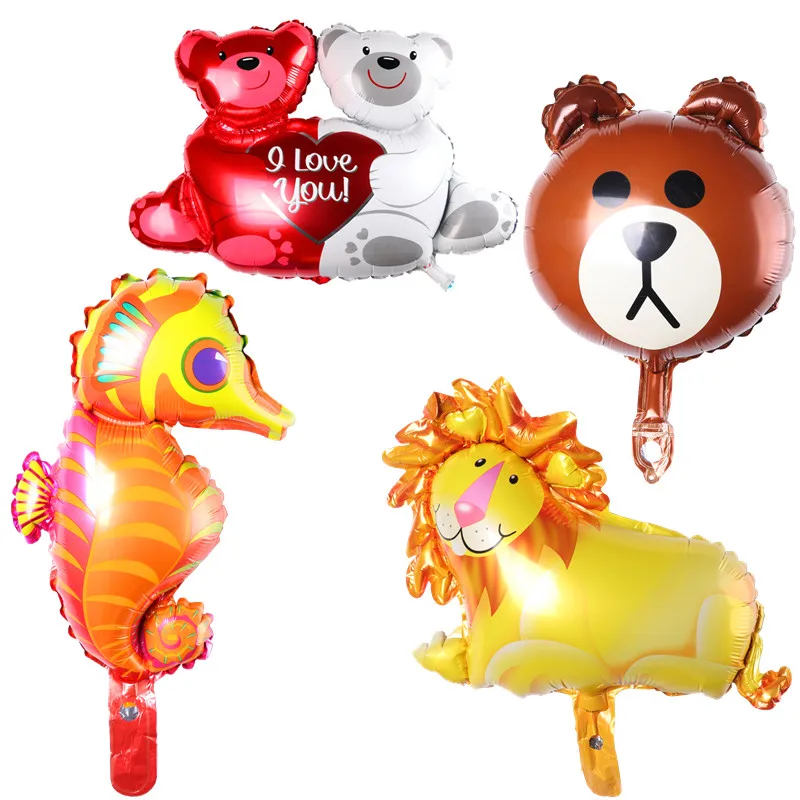 

mini lion Seahorse Bear balloons Children's Toys Decoration Birthday&Party balloon Bear Balloon Animal balloon