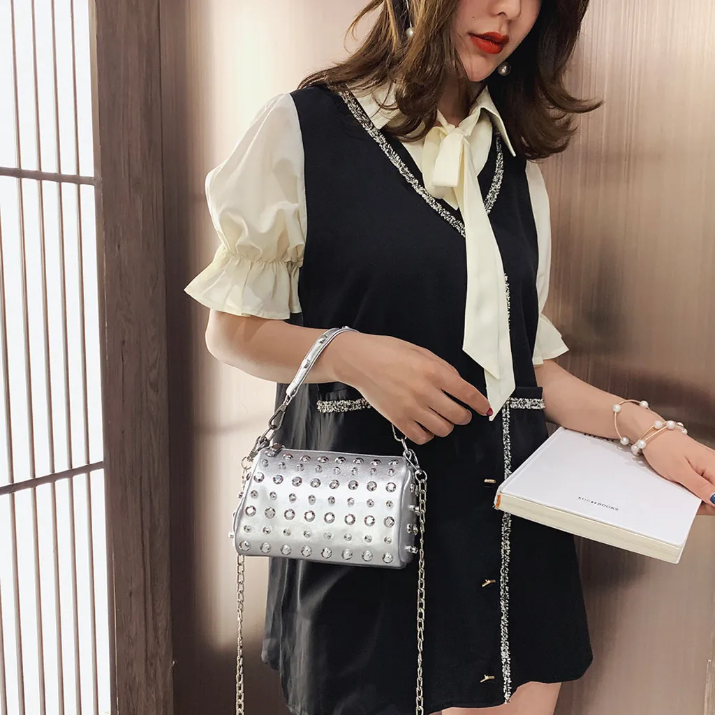 Women's Fashion Rivet Slant Bag Single Shoulder Bags Purse Messenger Bags Fashion rivet chain messenger shoulder bag May23
Women's Fashion Rivet Slant Bag Single Shoulder Bags Purse Messenger Bags Fashion rivet chain messenger shoulder bag May23