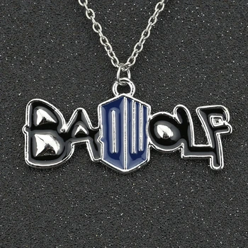Dr Doctor Who Necklace BADWOLF Bad Wolf DW Rose Tyler Enamel Silver Color Pendant Fashion Hot Movie Jewelry Men Women Wholesale
Dr Doctor Who Necklace BADWOLF Bad Wolf DW Rose Tyler Enamel Silver Color Pendant Fashion Hot Movie Jewelry Men Women Wholesale