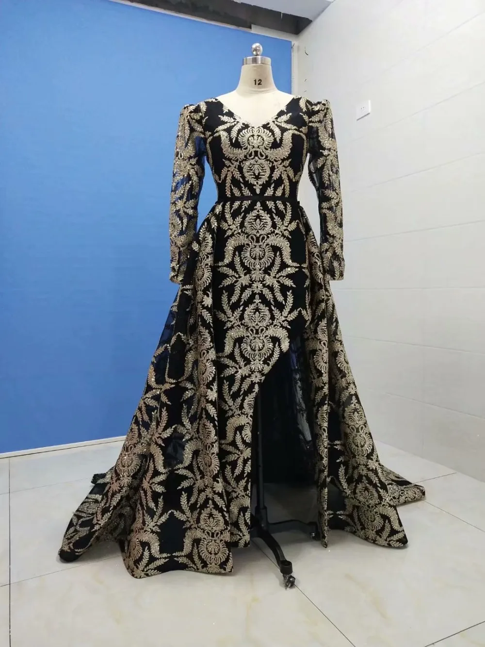 A-line plus size prom dress
