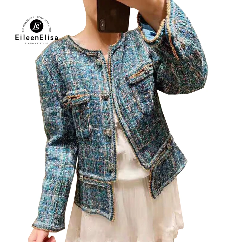 Autumn Fashion Tweed Jacket 2019 Women Blue Short Jacket Outerwear Long Sleeve Coats Casual
Autumn Fashion Tweed Jacket 2019 Women Blue Short Jacket Outerwear Long Sleeve Coats Casual