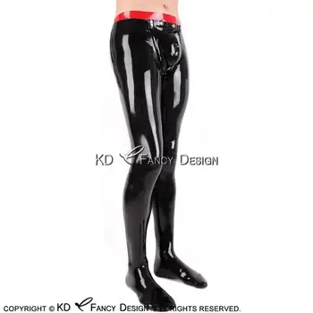 Black With Red Trims Sexy Latex Leggings With Feet And Codpieces Rubber Pants Jeans Trousers Plus Size CK-0051
Black With Red Trims Sexy Latex Leggings With Feet And Codpieces Rubber Pants Jeans Trousers Plus Size CK-0051