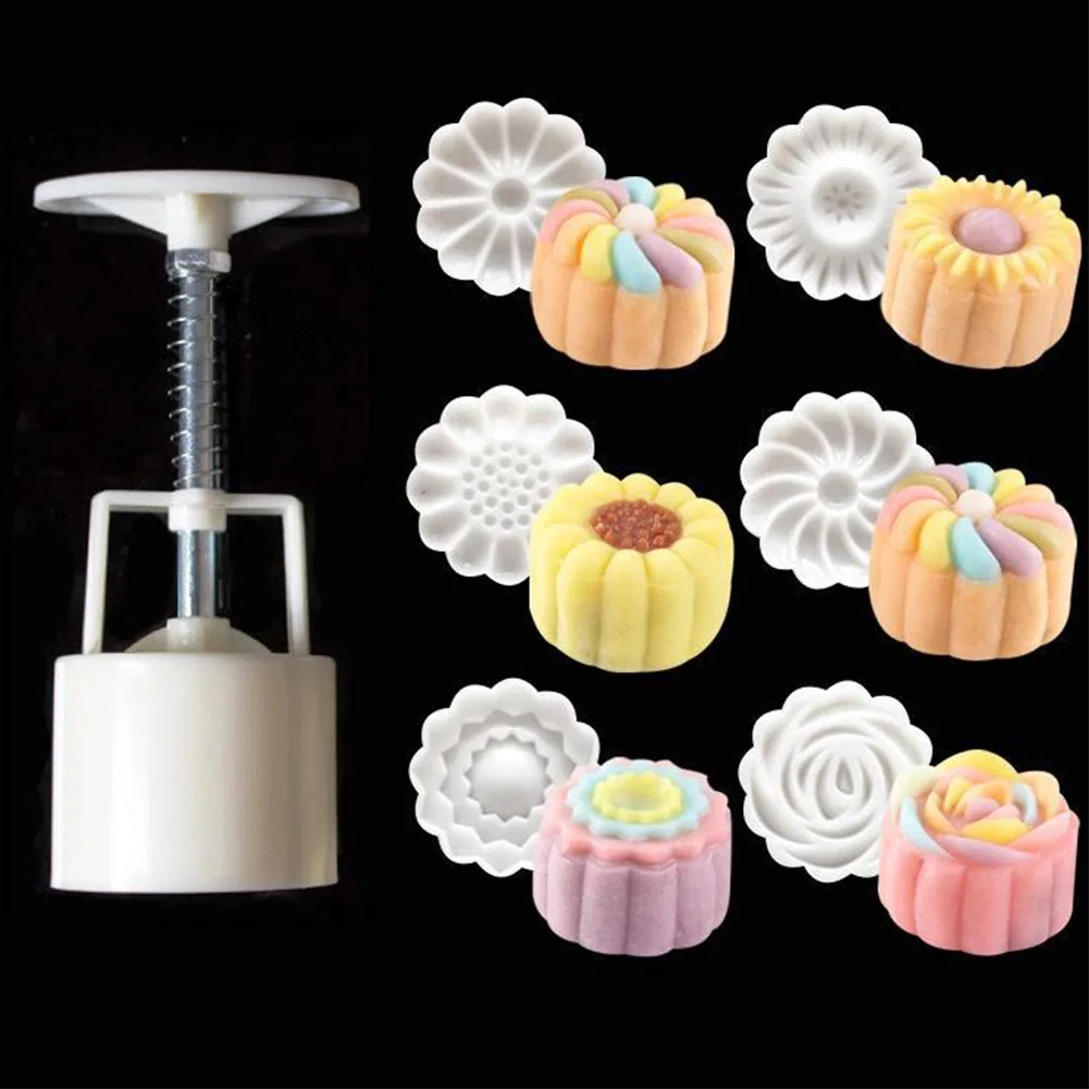 6 Styles Biscuit Hand Pressure Fondant ABS Baking Tool Decoration Kitchen Stamps Rose Mooncake Mold Round Flower Festival Cookie
6 Styles Biscuit Hand Pressure Fondant ABS Baking Tool Decoration Kitchen Stamps Rose Mooncake Mold Round Flower Festival Cookie