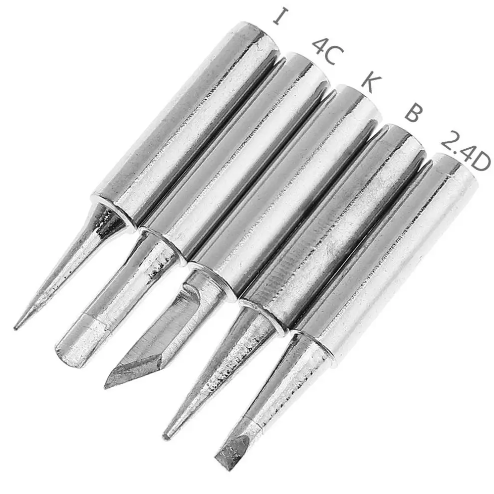 5pcs Lead-free Soldering Iron Tip Internal Heat Type with I / B / K / 4C / 2.4D Head for Welding Rework Repair
5pcs Lead-free Soldering Iron Tip Internal Heat Type with I / B / K / 4C / 2.4D Head for Welding Rework Repair