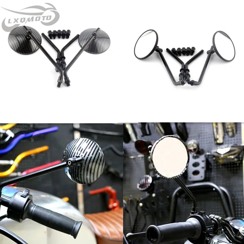 new 1pair top quality Motorcycle 10MM 8MM screw carbon fiber round Side Mirrors Rearview Mirrors For Ducati KTM BMW Harley
new 1pair top quality Motorcycle 10MM 8MM screw carbon fiber round Side Mirrors Rearview Mirrors For Ducati KTM BMW Harley