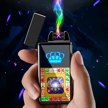 New metal windproof game machine USB charging lighter double arc pulse entertainment cigarette Point lighter man gifts
New metal windproof game machine USB charging lighter double arc pulse entertainment cigarette Point lighter man gifts