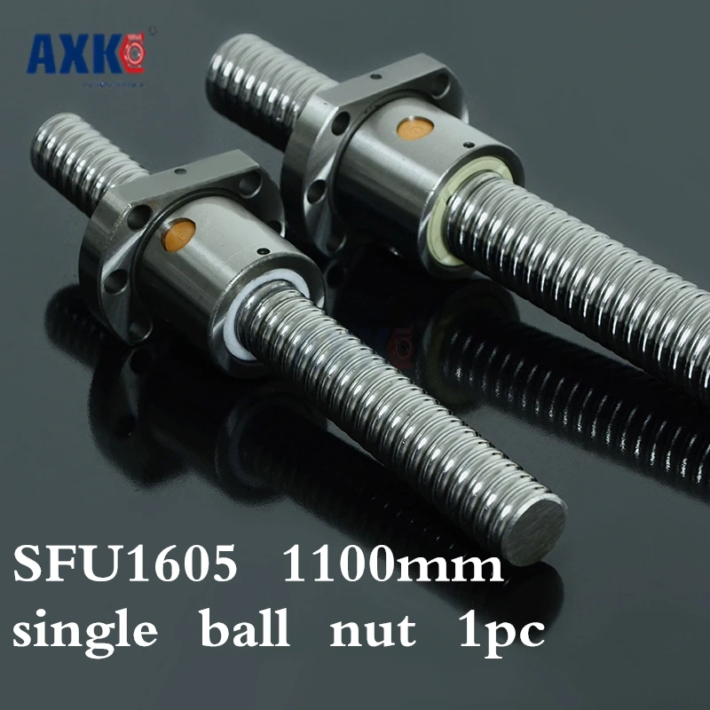 Axk 16mm 1605 Ball Screw Rolled C7 Ballscrew Sfu1605 1100mm With One 1605 Flange Single Ball Nut For Cnc Parts
Axk 16mm 1605 Ball Screw Rolled C7 Ballscrew Sfu1605 1100mm With One 1605 Flange Single Ball Nut For Cnc Parts