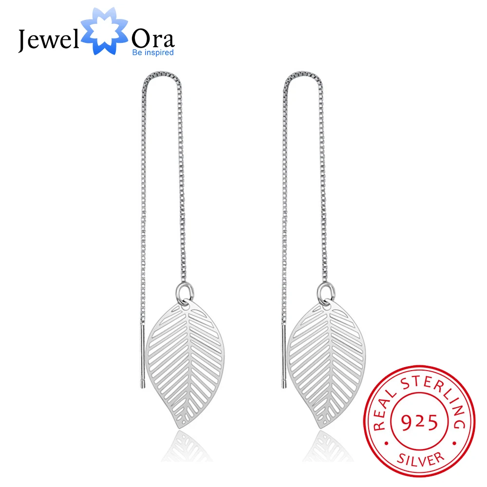 New Women 925 Sterling Silver Drop Earrings Female Simple Tassels Pendant with Leave-shaped Top Quality Gift JewelOra EA101993
New Women 925 Sterling Silver Drop Earrings Female Simple Tassels Pendant with Leave-shaped Top Quality Gift JewelOra EA101993