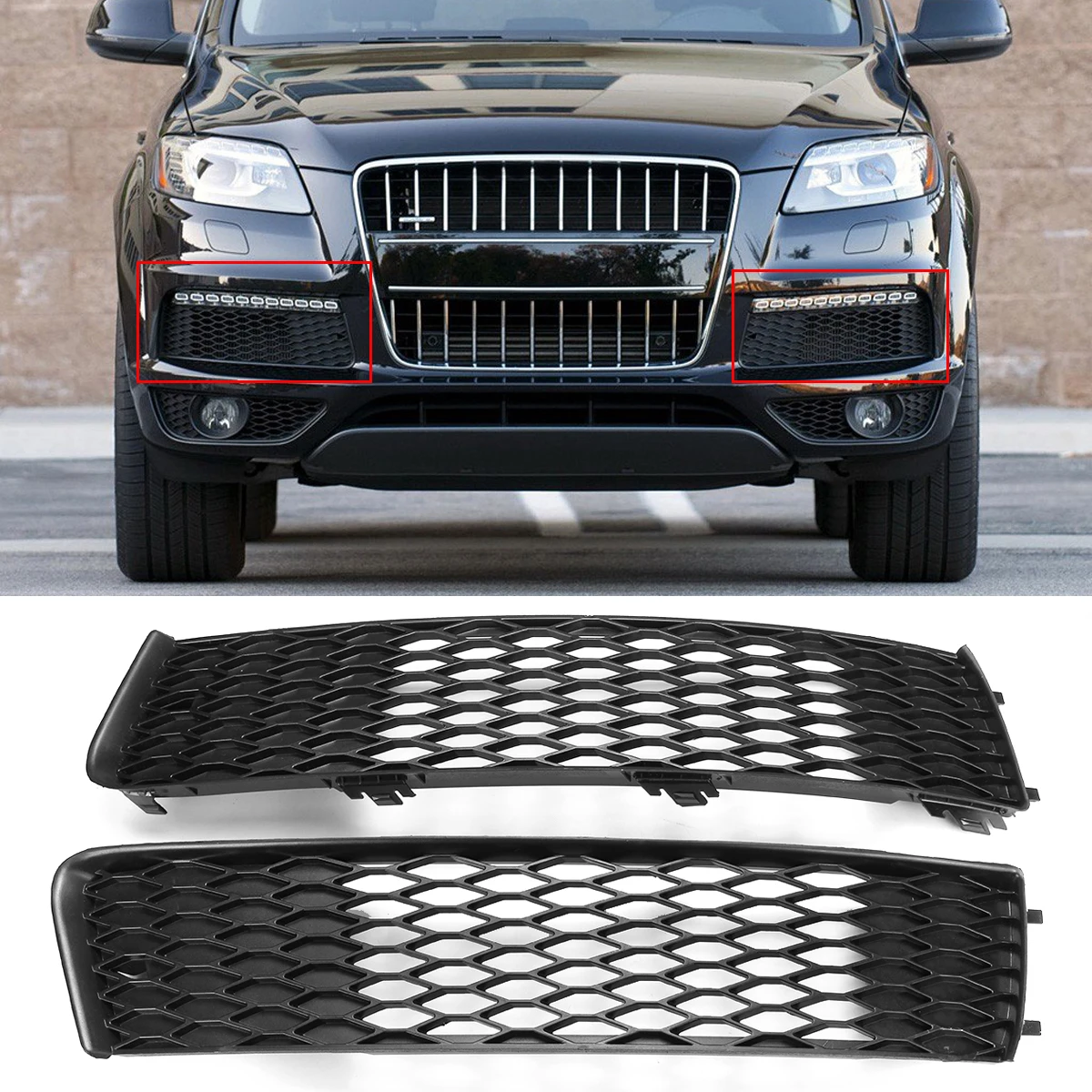 Car Front Side Bumper Fog Light Grill Grille Vent Grille Grills Racing Grills Mesh Cover Trim For Audi Q7 S-Line 2009 2010-2015
Car Front Side Bumper Fog Light Grill Grille Vent Grille Grills Racing Grills Mesh Cover Trim For Audi Q7 S-Line 2009 2010-2015