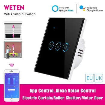 Smart Roller Shutter Wifi Switch for Electric Motorized Blinds Curtain Motor Ewelink APP Voice Control with Alexa Google Home
Smart Roller Shutter Wifi Switch for Electric Motorized Blinds Curtain Motor Ewelink APP Voice Control with Alexa Google Home