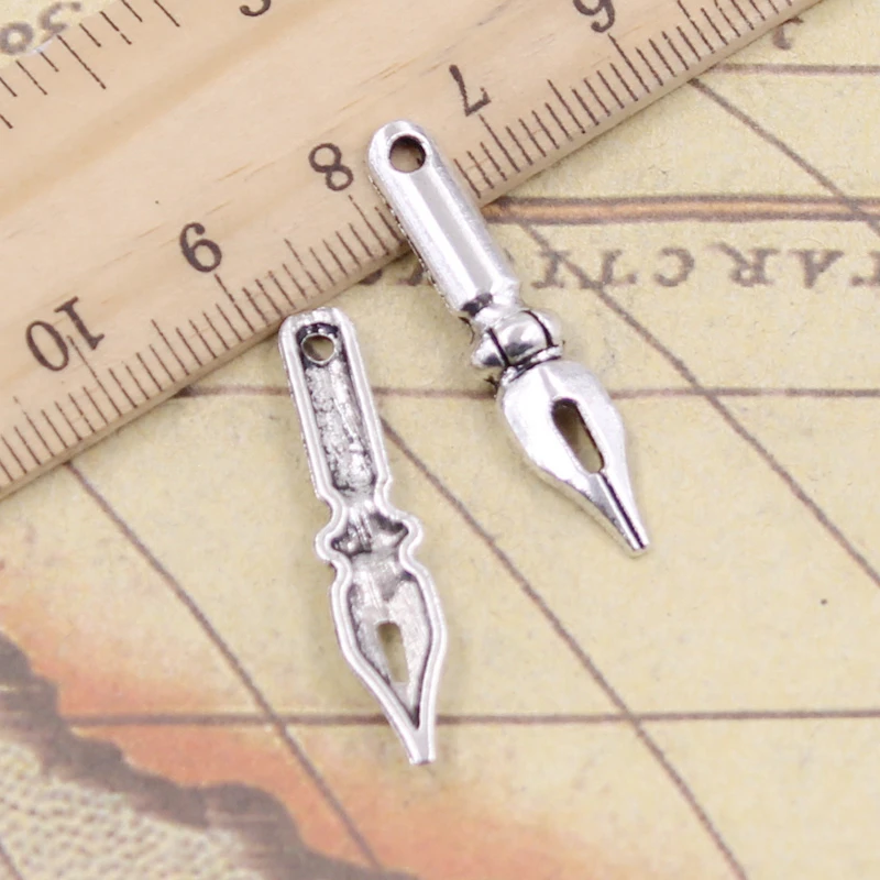10pcs Charms vintage ink pen nib 32x7mm Tibetan Silver Plated Pendants Antique Jewelry Making DIY Handmade Craft
10pcs Charms vintage ink pen nib 32x7mm Tibetan Silver Plated Pendants Antique Jewelry Making DIY Handmade Craft