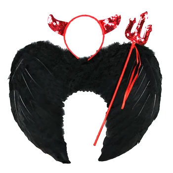 Kids Three Piece Feather Fairy Angel Wings Devil Wings Costume S Balck
Kids Three Piece Feather Fairy Angel Wings Devil Wings Costume S Balck