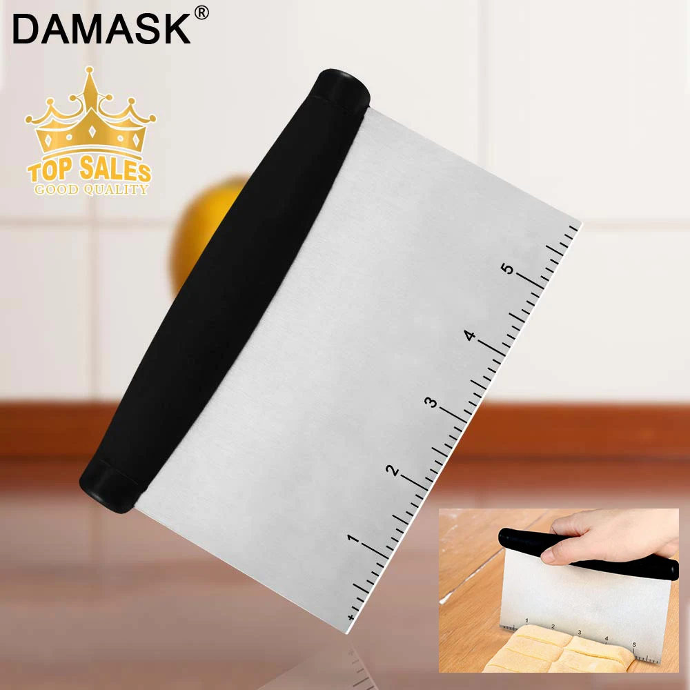 Damask Pizza Dough Scraper Cutter Dough Knife Divider Flour Pastry Cake Pizza Cutting Tools Fondant Cake Decoration Spatulas
Damask Pizza Dough Scraper Cutter Dough Knife Divider Flour Pastry Cake Pizza Cutting Tools Fondant Cake Decoration Spatulas
