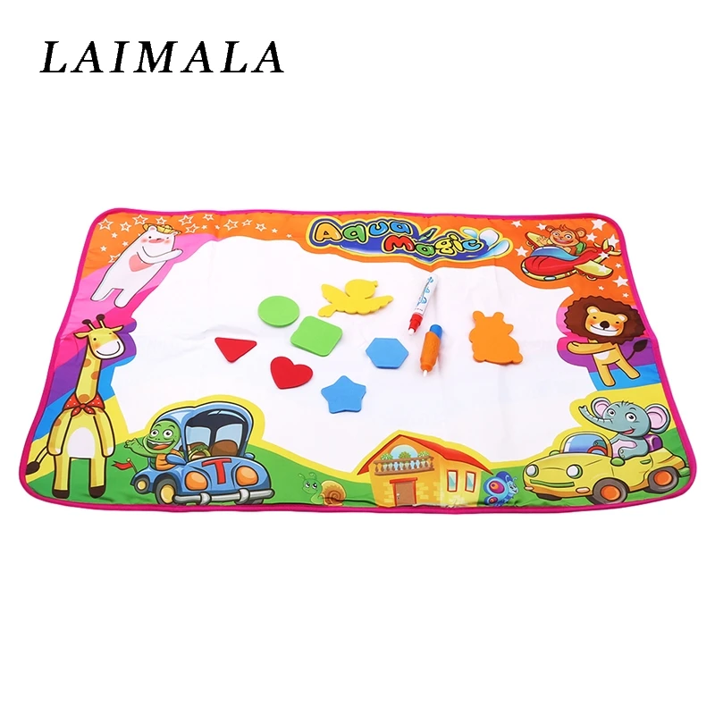 87*57cm Baby Water Drawing Mat Toy Canvas Blanket Painting Doodle Graffiti Pen Kid Gift Children Education | Игрушки и хобби