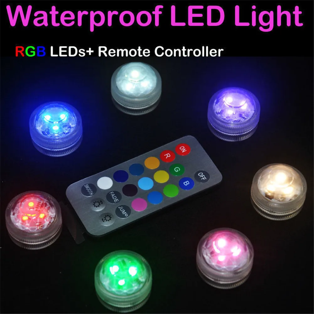 

CR2032 Battery Operated Subersible Candles Waterproof Mini LED Tea Light with Remote Controller for Vase Lighting