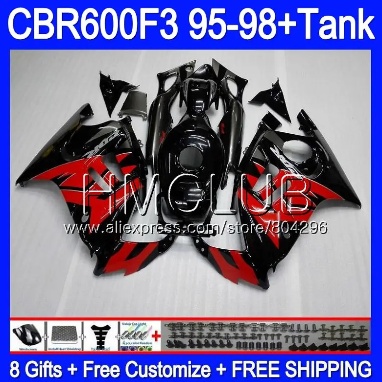 Body For HONDA CBR 600F3 FS CBR 600 F3 95 96 97 98 Red black hot 59HM.13 CBR600FS CBR600 F3 CBR600F3 1995 1996 1997 1998 Fairing
Body For HONDA CBR 600F3 FS CBR 600 F3 95 96 97 98 Red black hot 59HM.13 CBR600FS CBR600 F3 CBR600F3 1995 1996 1997 1998 Fairing