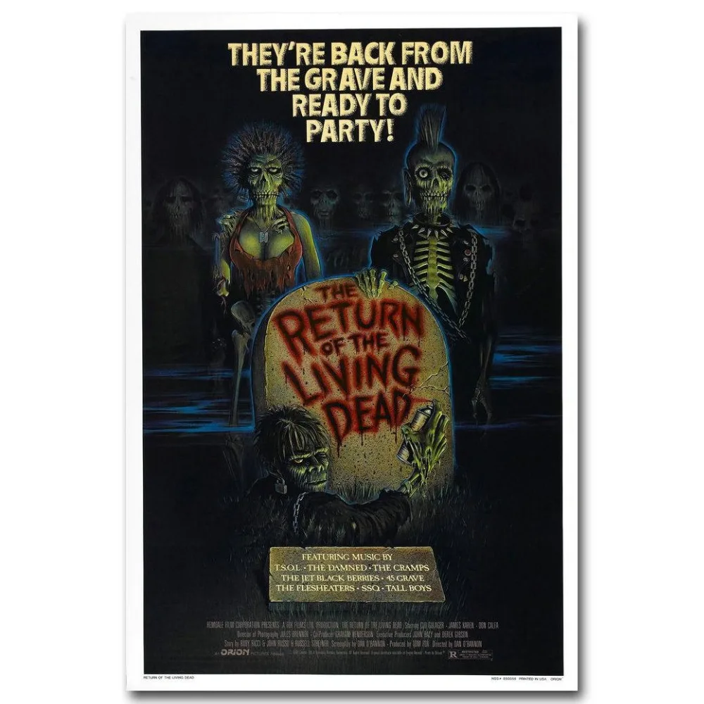 Return of the Living Dead Horror Movie 2 Wall Sticker Home Decoration Silk Art Poster
Return of the Living Dead Horror Movie 2 Wall Sticker Home Decoration Silk Art Poster