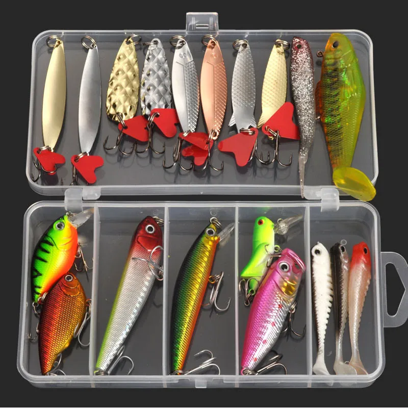 Hot!! 5 Styles Multi Fishing Lure Mixed Colors Metal Spoon Bait Soft Lure Kit Wobbler Frog Fishing Tackle pesca iscas artificias
Hot!! 5 Styles Multi Fishing Lure Mixed Colors Metal Spoon Bait Soft Lure Kit Wobbler Frog Fishing Tackle pesca iscas artificias