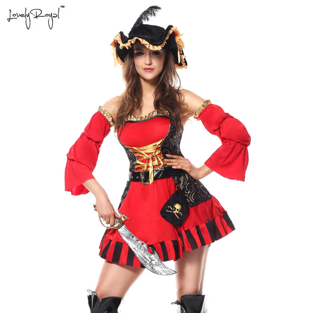 LoveyRoyal Sexy cosplay Pirate Deluxe Dress Deguisement Adultes Cosplay Burlesque Spanish Pirate Costume Halloween Costumes
LoveyRoyal Sexy cosplay Pirate Deluxe Dress Deguisement Adultes Cosplay Burlesque Spanish Pirate Costume Halloween Costumes