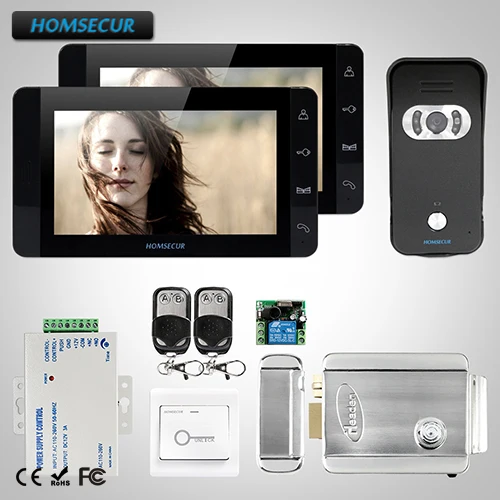 HOMSECUR 7" Wired Hands-free Video&Audio Smart Doorbell+Touch Button Monitor TC021-B + TM703-B
HOMSECUR 7" Wired Hands-free Video&Audio Smart Doorbell+Touch Button Monitor TC021-B + TM703-B