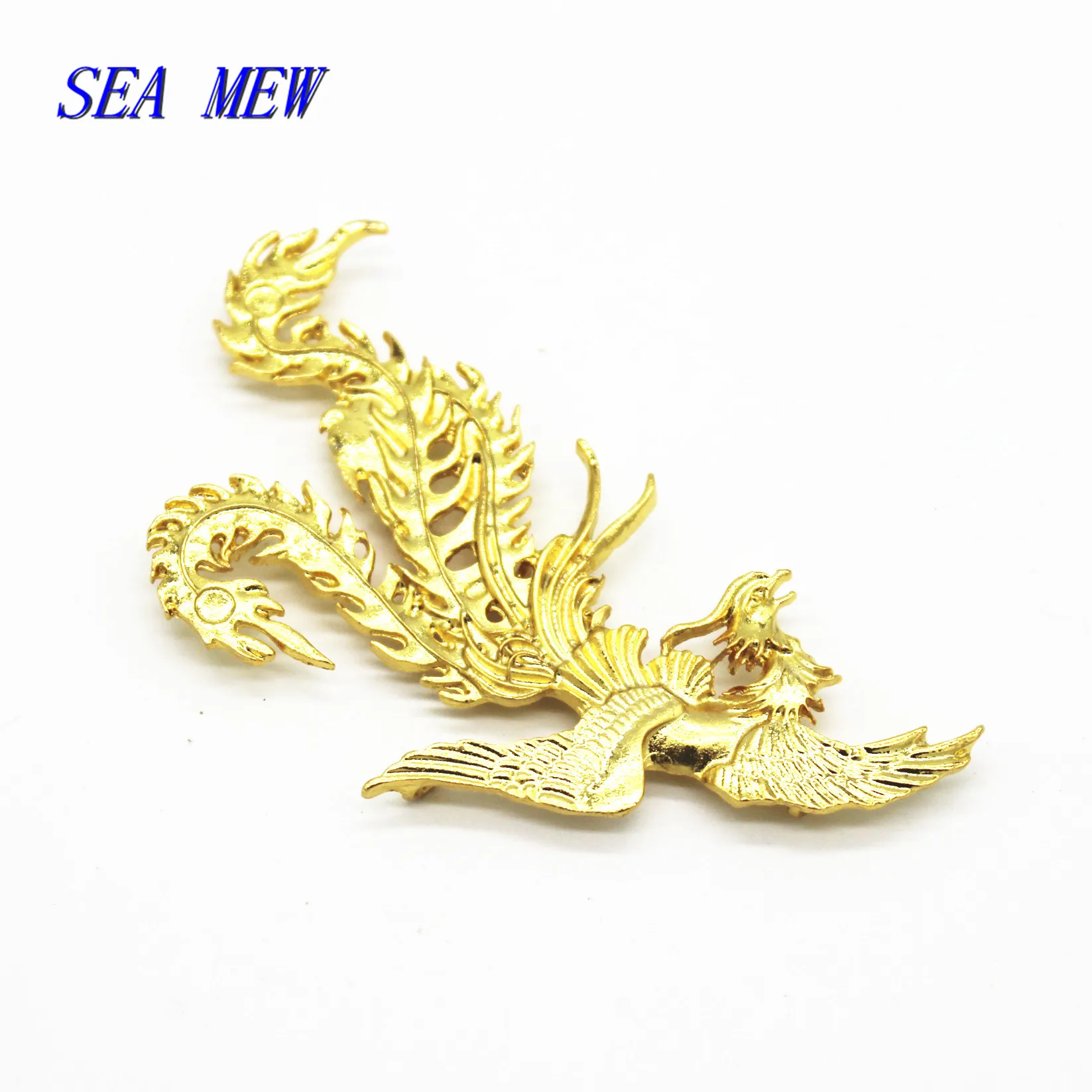 SEA MEW 10 PCS 80*38mm Metal Alloy Silver Gold Phoenix Connectors Charm Headwear Accessories For Jewelry Making
SEA MEW 10 PCS 80*38mm Metal Alloy Silver Gold Phoenix Connectors Charm Headwear Accessories For Jewelry Making
