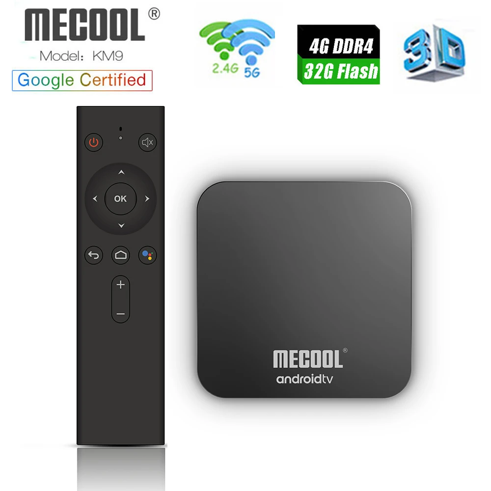 Mecool KM9 Google Certified TV Box Android 9.0 4GB RAM 32GB Amlogic S905X2 4K Media player Voice remote 2.4G 5G Wifi Set Top box
Mecool KM9 Google Certified TV Box Android 9.0 4GB RAM 32GB Amlogic S905X2 4K Media player Voice remote 2.4G 5G Wifi Set Top box