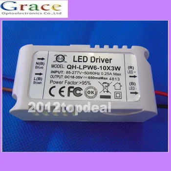 10pcs Constant Current Driver for 6-10pcs 3W High Power LED in series,6-10x3w 650mA External Transformer 
10pcs Constant Current Driver for 6-10pcs 3W High Power LED in series,6-10x3w 650mA External Transformer