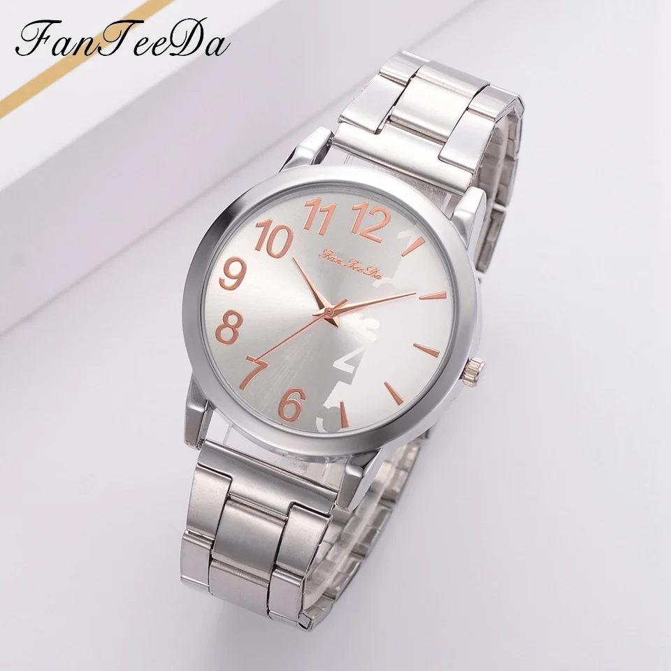 Fanteeda Silver Crystal Stainless Steel Watches Women Dial Simple Quartz Female Clock Pointer High Quality Ladies Dress Watch
Fanteeda Silver Crystal Stainless Steel Watches Women Dial Simple Quartz Female Clock Pointer High Quality Ladies Dress Watch