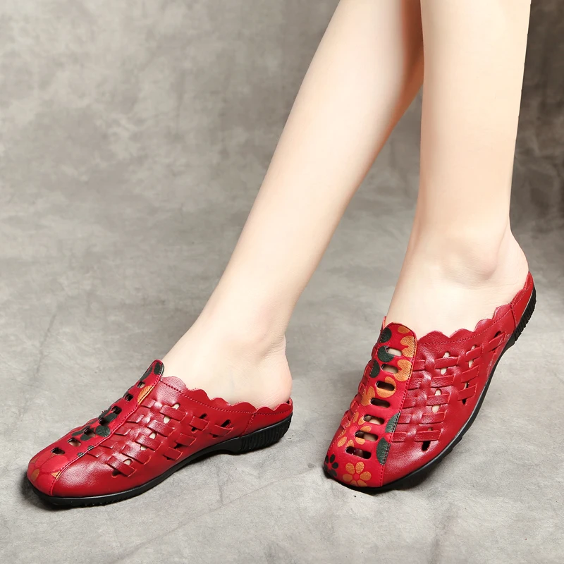 AARDIMI Summer Slipper Shoes Women Slides Retro Floral Slip On Hollow Women Flat Summer Slippers Genuine Leather Mother Shoes
AARDIMI Summer Slipper Shoes Women Slides Retro Floral Slip On Hollow Women Flat Summer Slippers Genuine Leather Mother Shoes