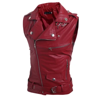 fashion 2020 summer sleeveless pu leather motorcycle waistcoat men good quality zipper leather vest men slim fit size 2xl
fashion 2020 summer sleeveless pu leather motorcycle waistcoat men good quality zipper leather vest men slim fit size 2xl